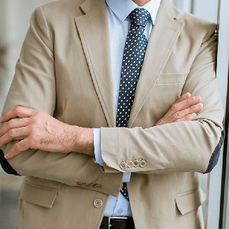 Man in suit with crossed arms