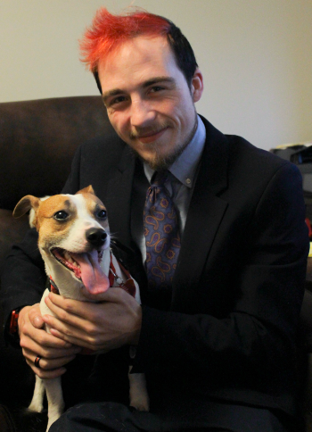 David with his dog