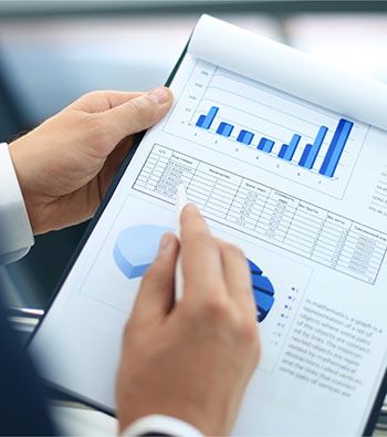 Man analyzing finacial report