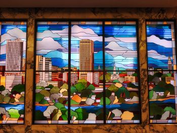 Stained Glass Tulsa Skyline