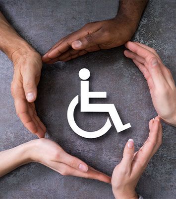 Hands Protecting Disabled Handicap Icon