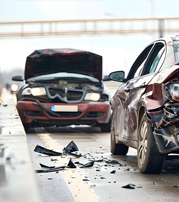 Severe Car Accident on Highway Causes Extensive Damage to Vehicles