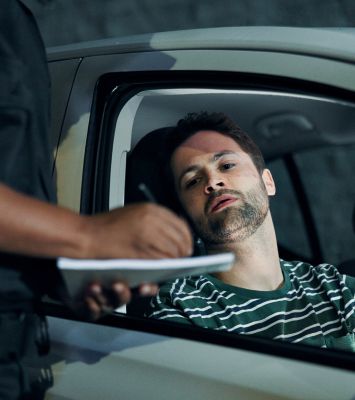 Officer books man for traffic violation