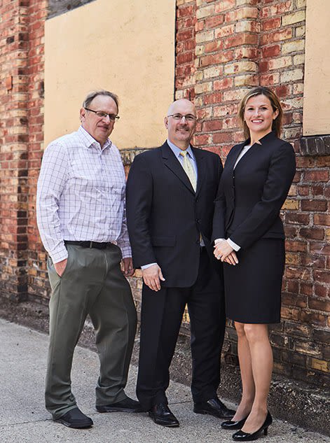 Group Photo of Attorney Thomas J. Beedem and John Vandierendonck and Alesia R. Strand