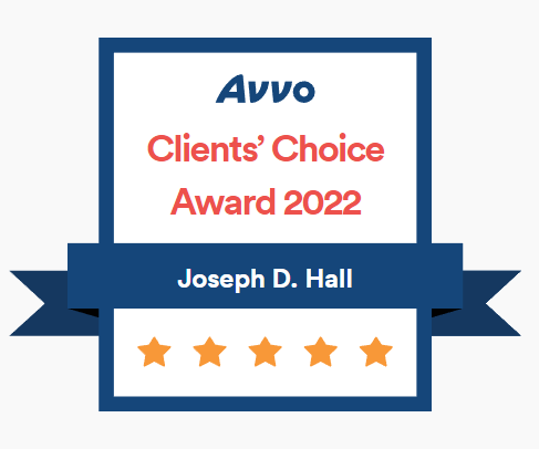 AVVO Client Choice Award 2022 for Joseph D. Hall