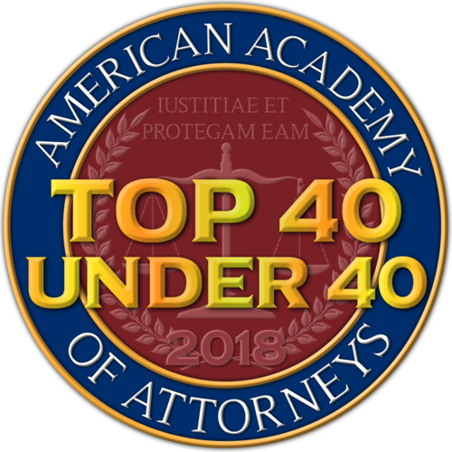 Top 40 under 40 American Academy of Attorneys