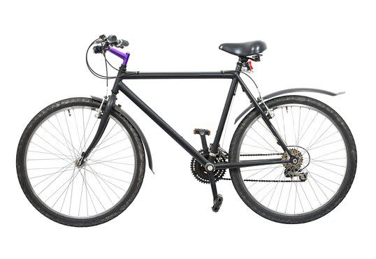 Bicycle on white background
