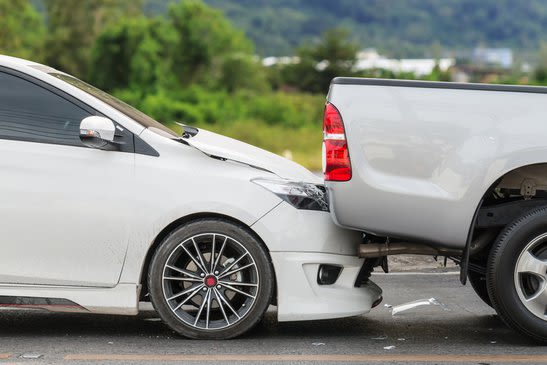 Car Hit the Back Bumper
