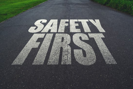Image Captioned "Safety First"