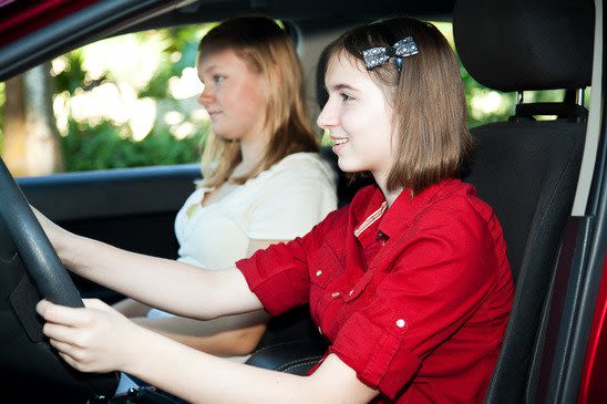 Teen Learning How to Drive