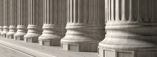 Stone marble columns