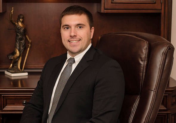Attorney Landon Sanders in His Office