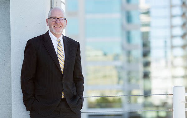 Attorney John F. Bradley Standing Outside