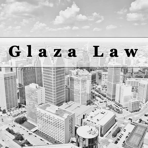 Glaza Law with the Detroit city in the background