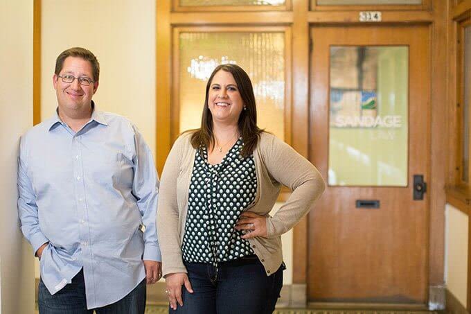 Attorneys Lance Sandage and Sarah Hess