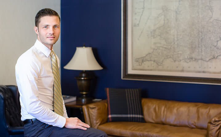Attorney Zach Gerber in his office