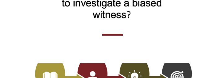 "What Do I Do to Investigate a Biased Witness?" title card
