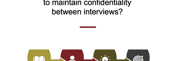 "What Do I Do to Maintain Confidentiality Between Interviews?" title card
