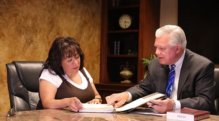 Weber with client