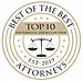 Best of the Best Attorneys - Top 10 badge