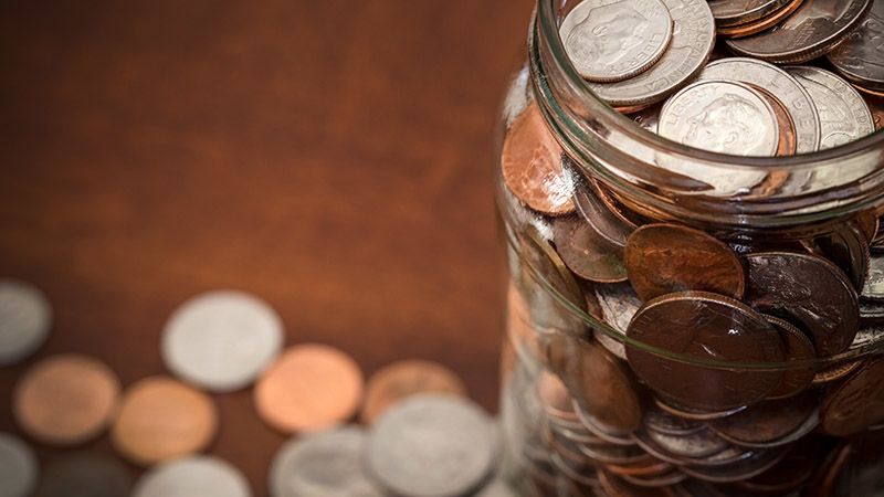 Jar of coins