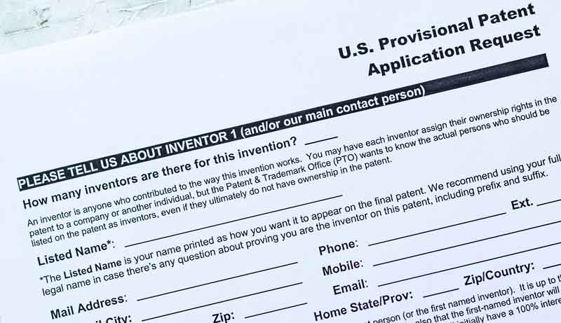 US patent form