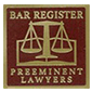 Bar Register Preeminent Lawyers badge