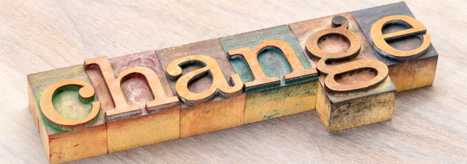 Blocks spelling out change