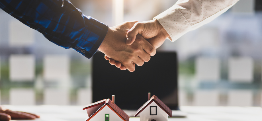Handshake over houses