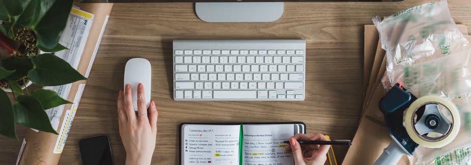 person multitasking