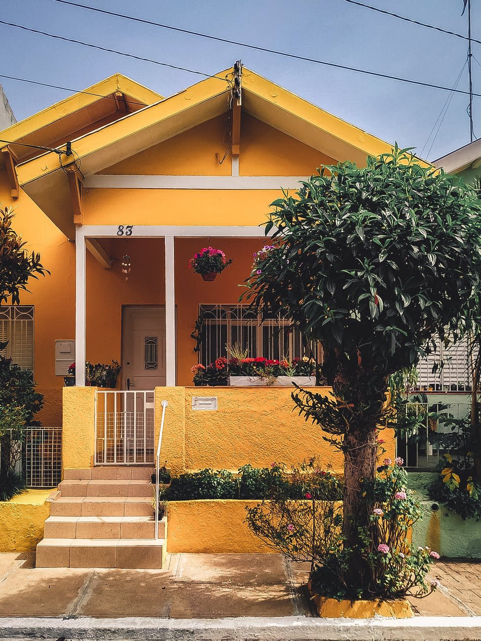 yellow front porch