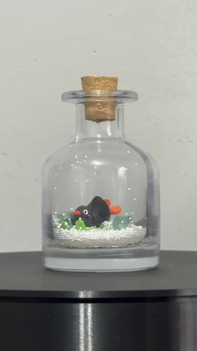 Foto de Vidrinho Decorativo Pinguim