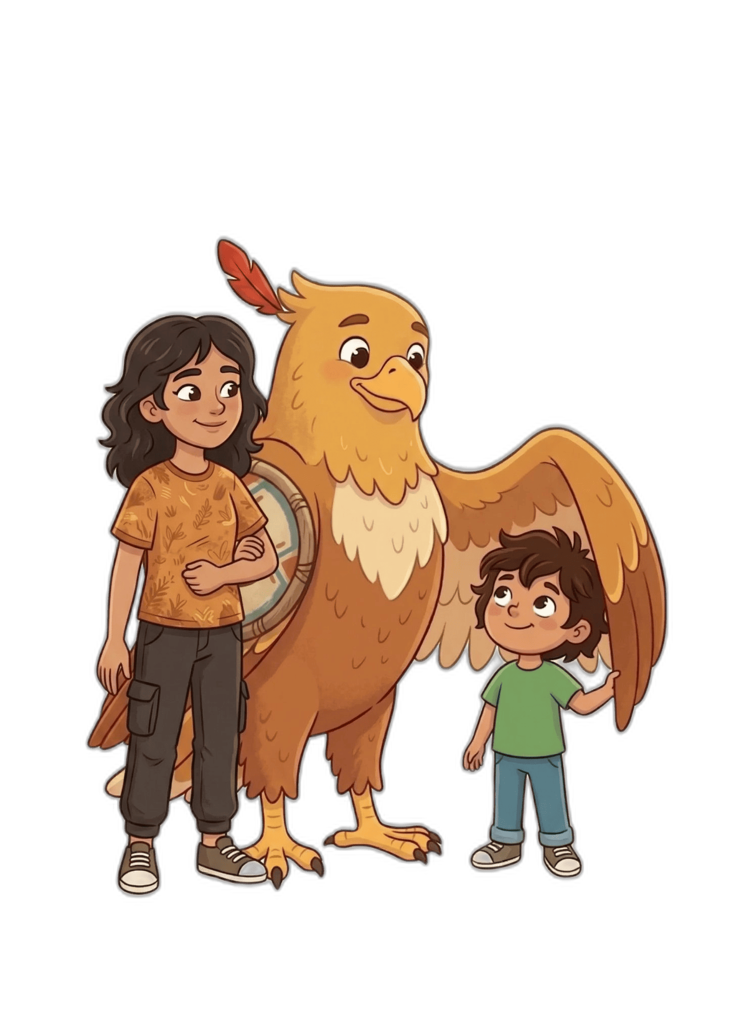 Red Feather with youth