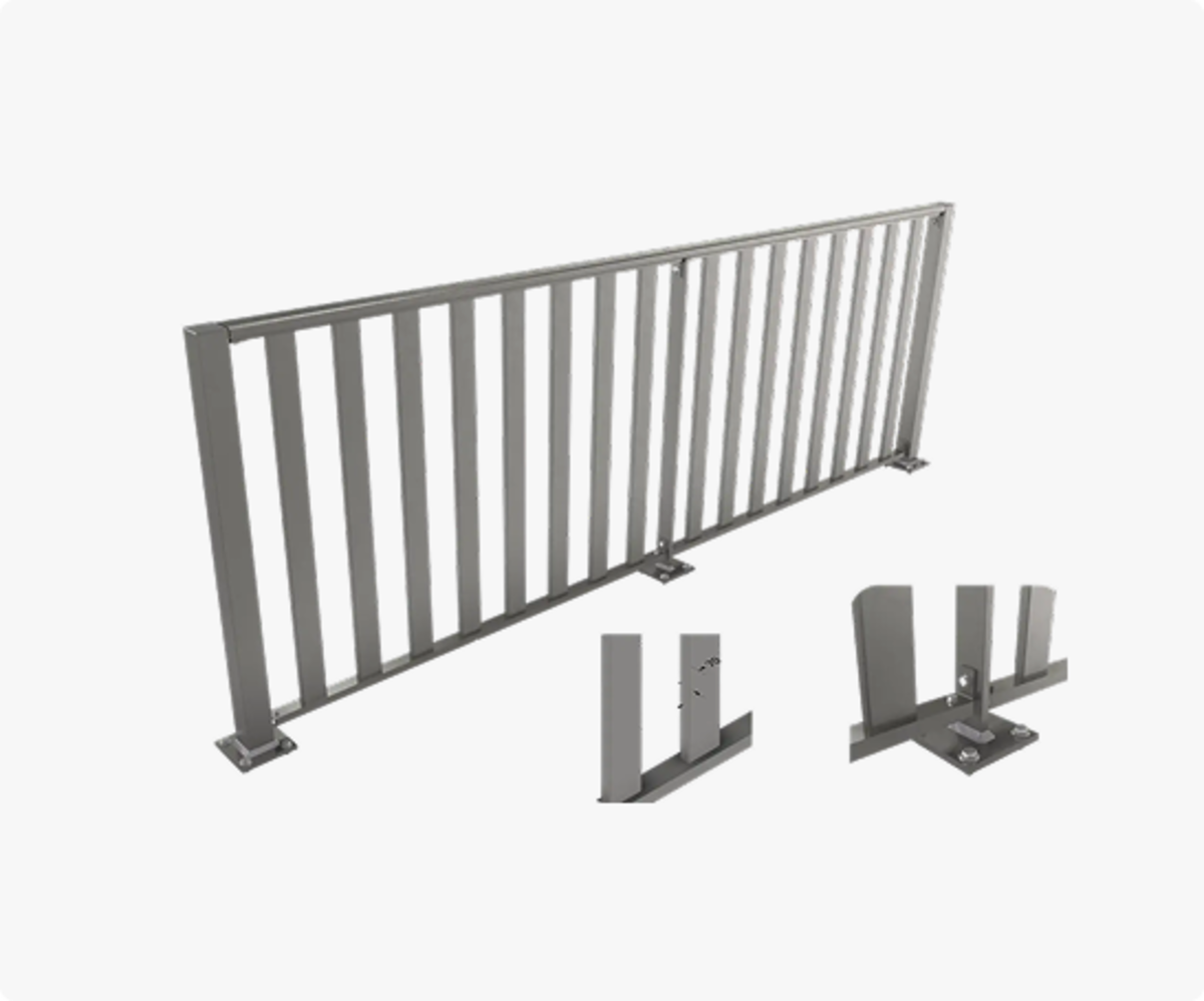 Dit is een 3d tekening van het aluminium het ASH-2070 met een zilverkleurige RAL kleur