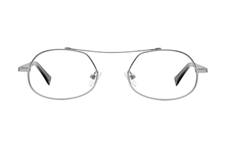 Lunettes de vue Duke - AMS, Bruno Chaussignand, Carrée Rectangle, de couleur Gris Argentée.