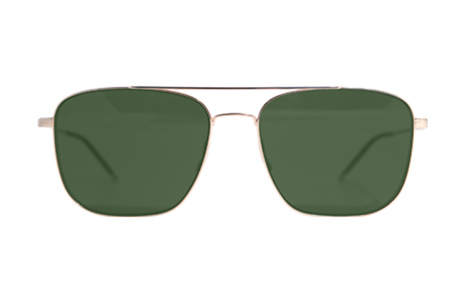 Lunettes de soleil Dickens - , Götti, Carrée Rectangle, de couleur Vert Dorée.