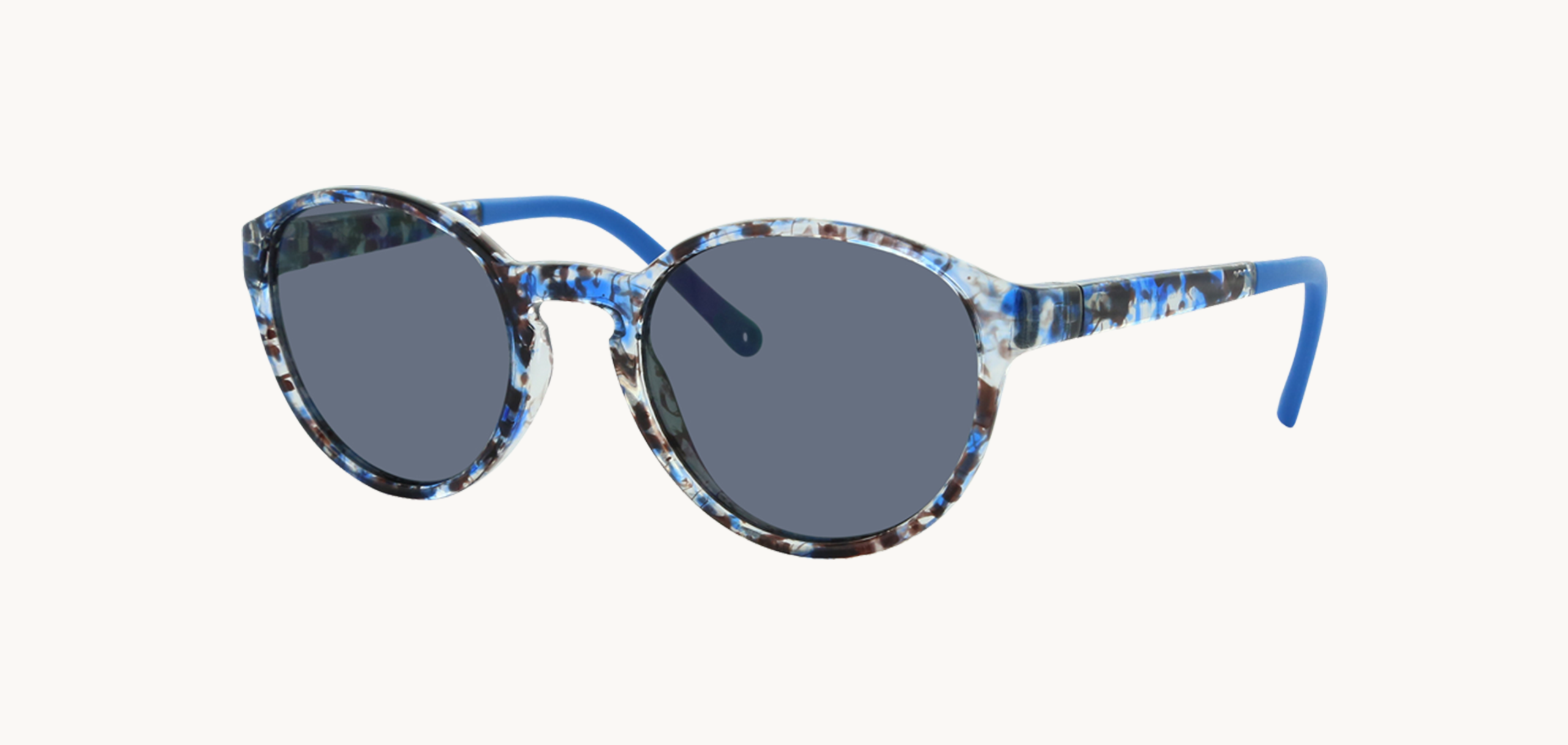 Lunettes de soleil Aloha - , Lafont, Ronde Pantos, de couleur Bleu Gris.