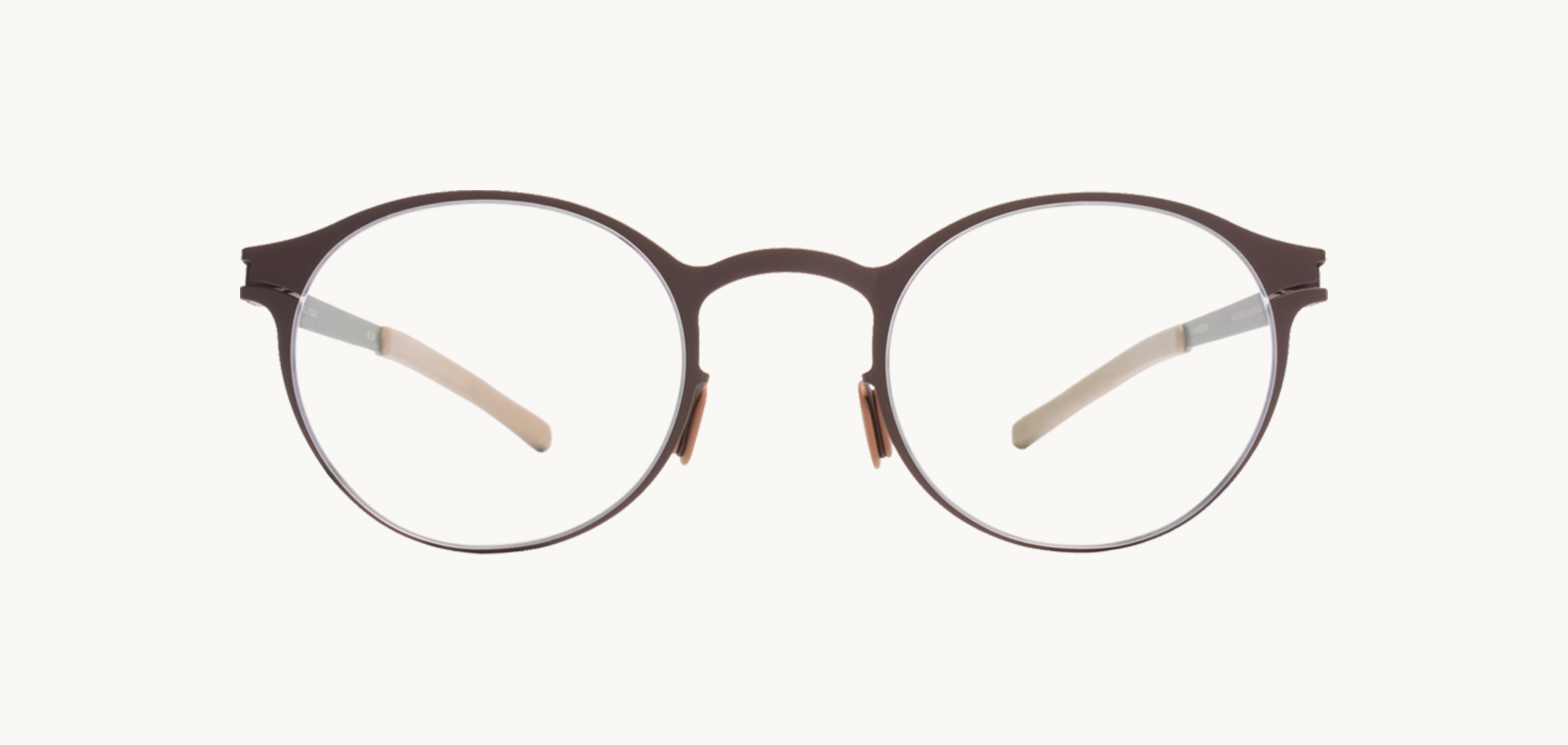 Lunettes de vue Isaac - , Mykita, Ronde Pantos, de couleur Marron .