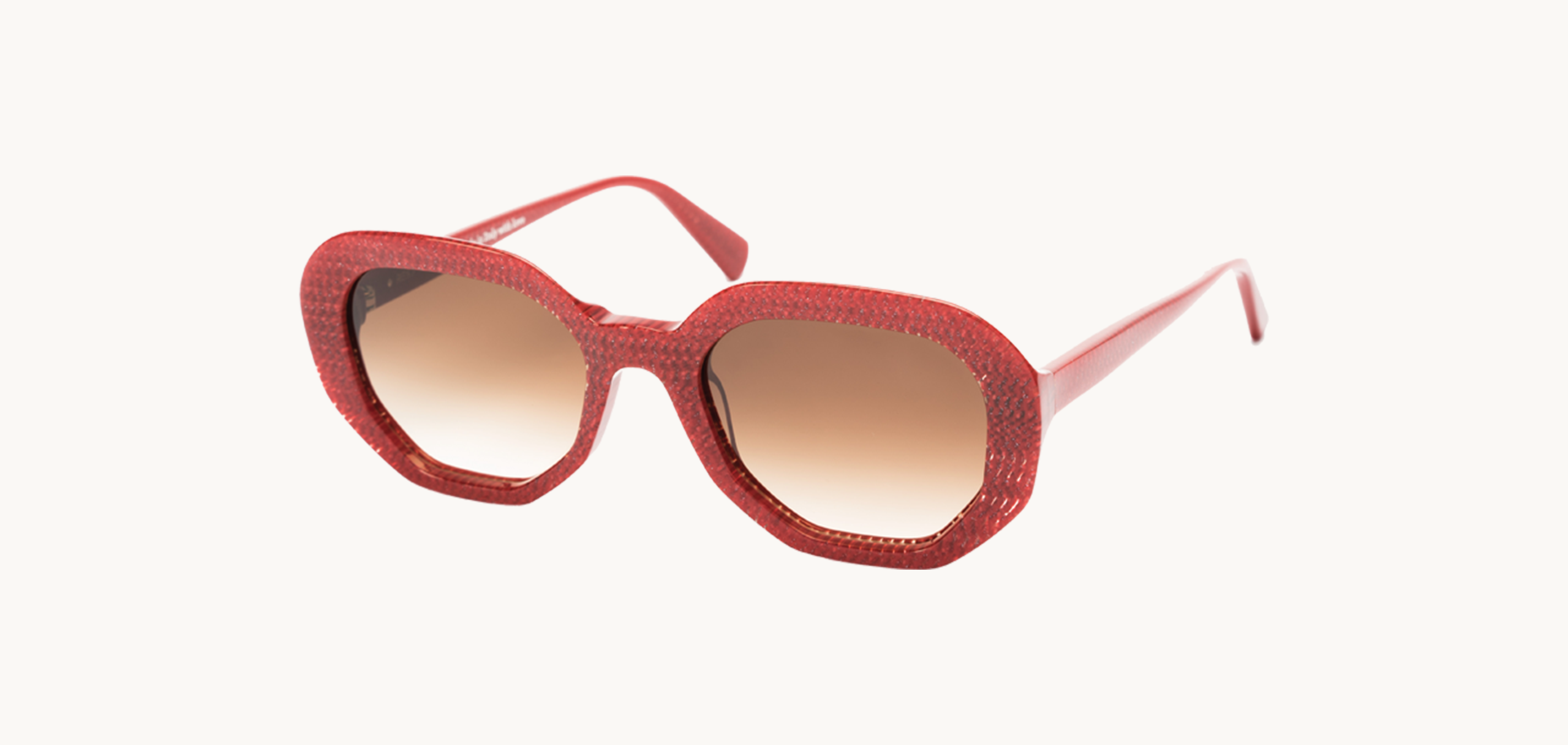 Lunettes de soleil Balla - , RES/REI, Hexagonale Rectangle, de couleur Rouge .