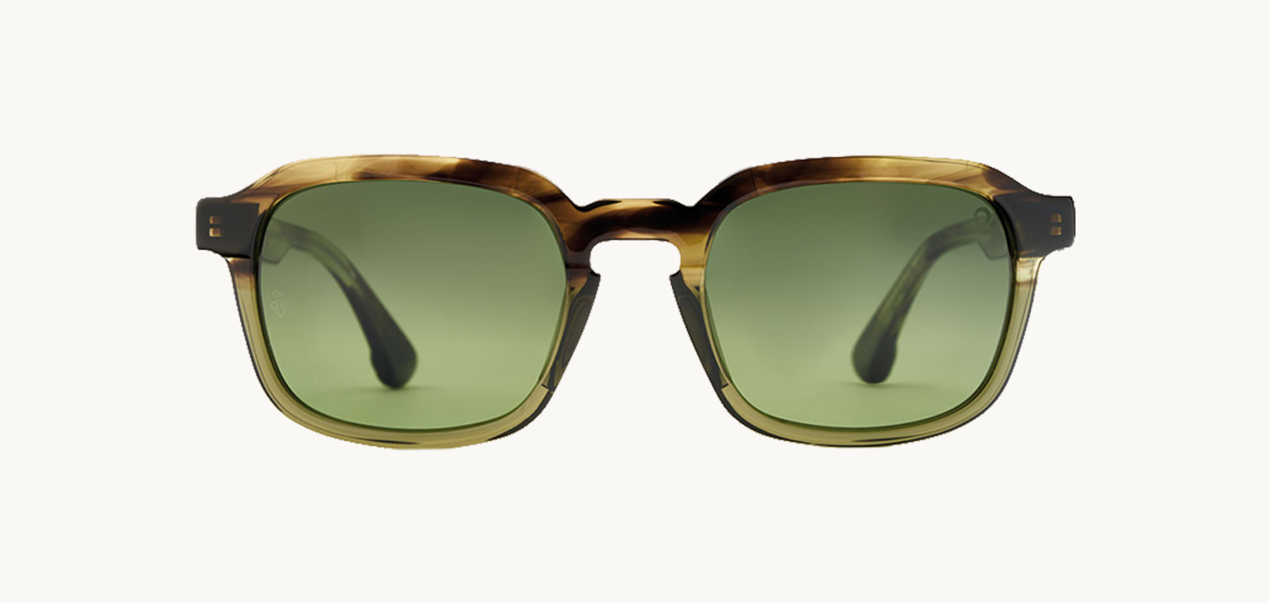 Lunettes de soleil ABBEY - , Etnia Barcelona, Carrée Rectangle, de couleur Vert Transparent.