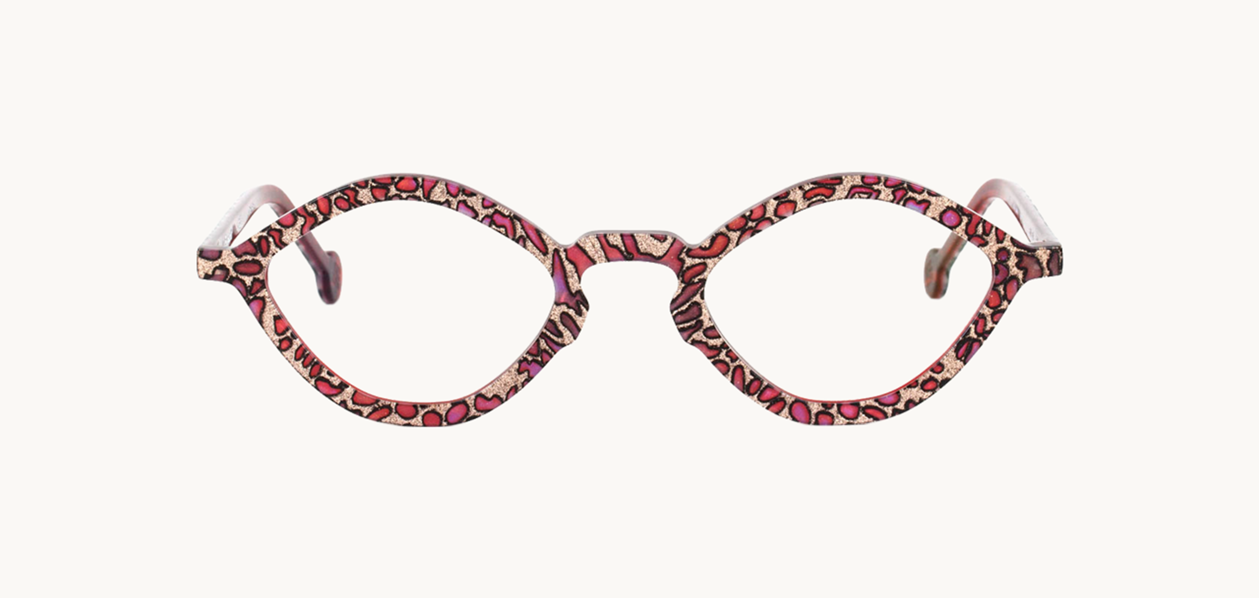 Lunettes de vue FunZone - , l.a. Eyeworks, Ovale , de couleur Rose Moucheté.