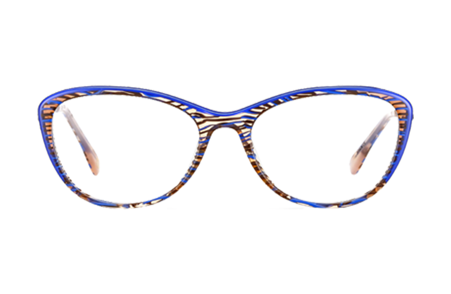 Lunettes de vue AGEN - , Etnia Barcelona, Papillon Ovale, de couleur Bleu Transparent.