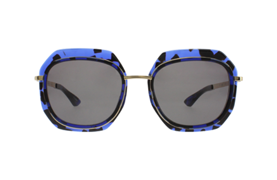 Lunettes de soleil 1050J - , Emmanuel Khan, Hexagonale , de couleur Bleu Noir.