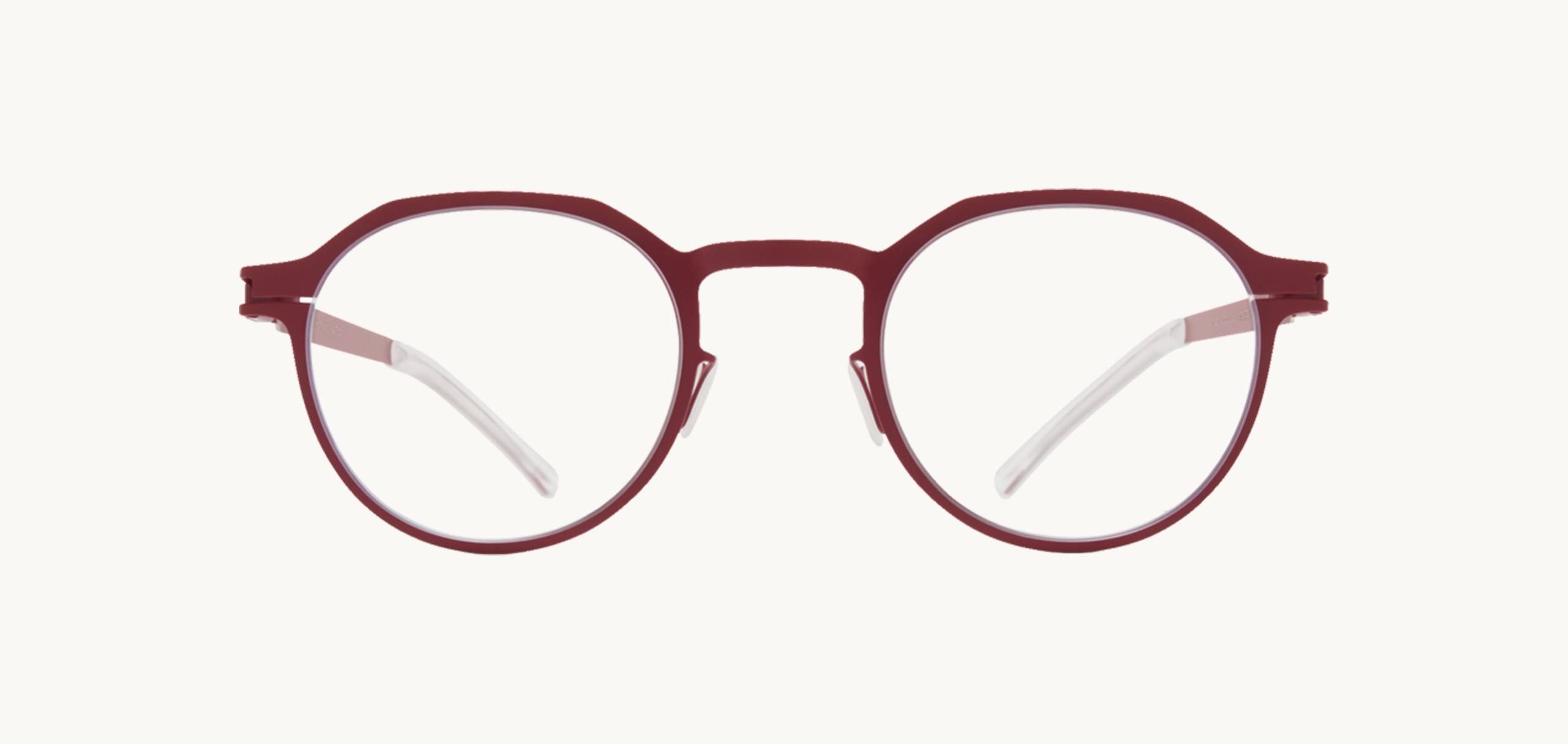 Lunettes de vue Amstrong - , Mykita, Hexagonale Pantos, de couleur Rouge .