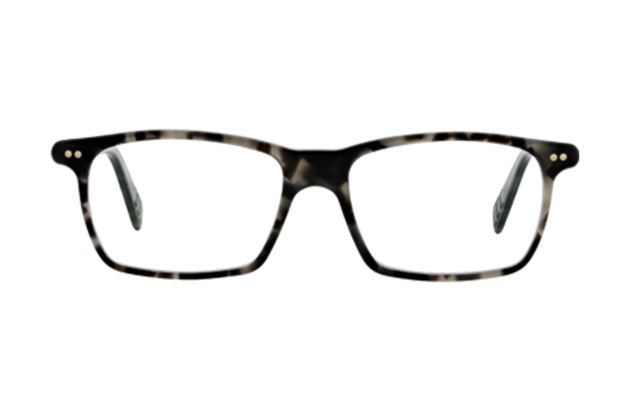 Lunettes de vue 355 - , Lunor, Rectangle , de couleur Ecaille foncée Blanc.