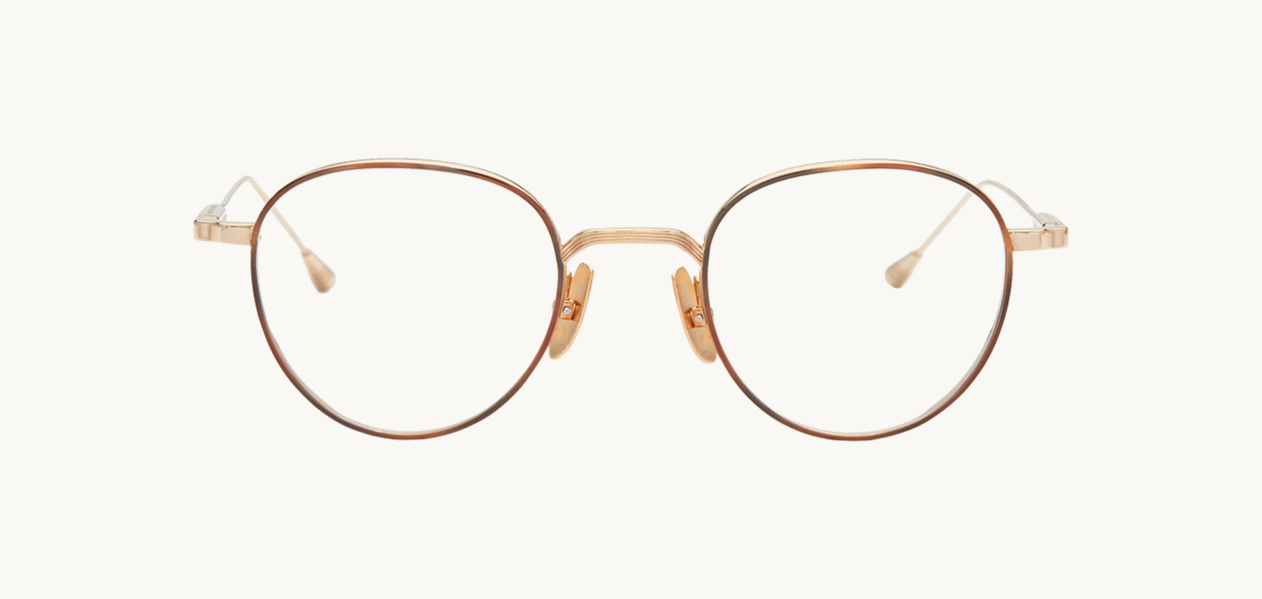 Lunettes de vue Café racer - , Lunetterie Générale, Pantos , de couleur Dorée Ecaille claire.