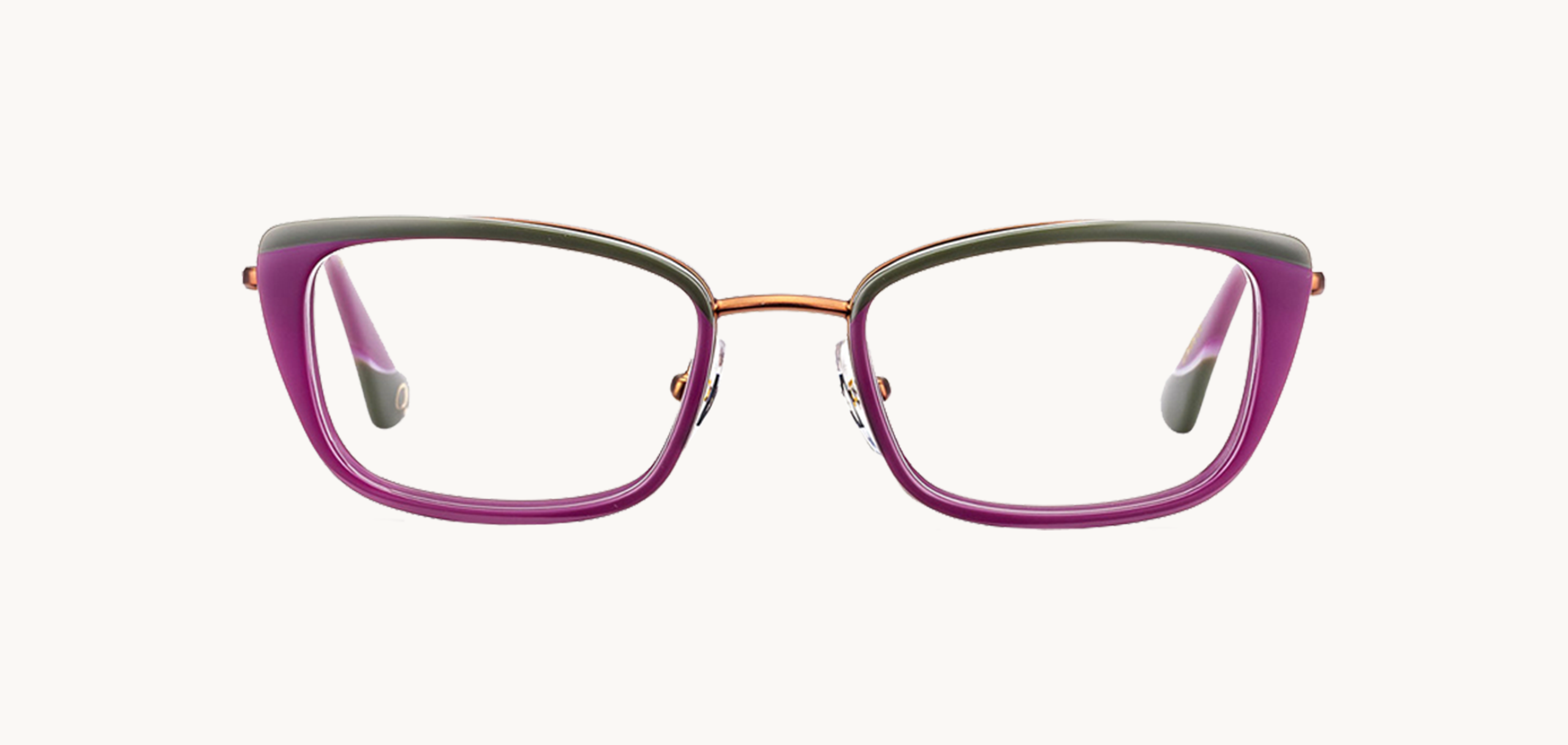 Lunettes de vue ALMA - , Etnia Barcelona, Rectangle Papillon, de couleur Violet Cuivre.