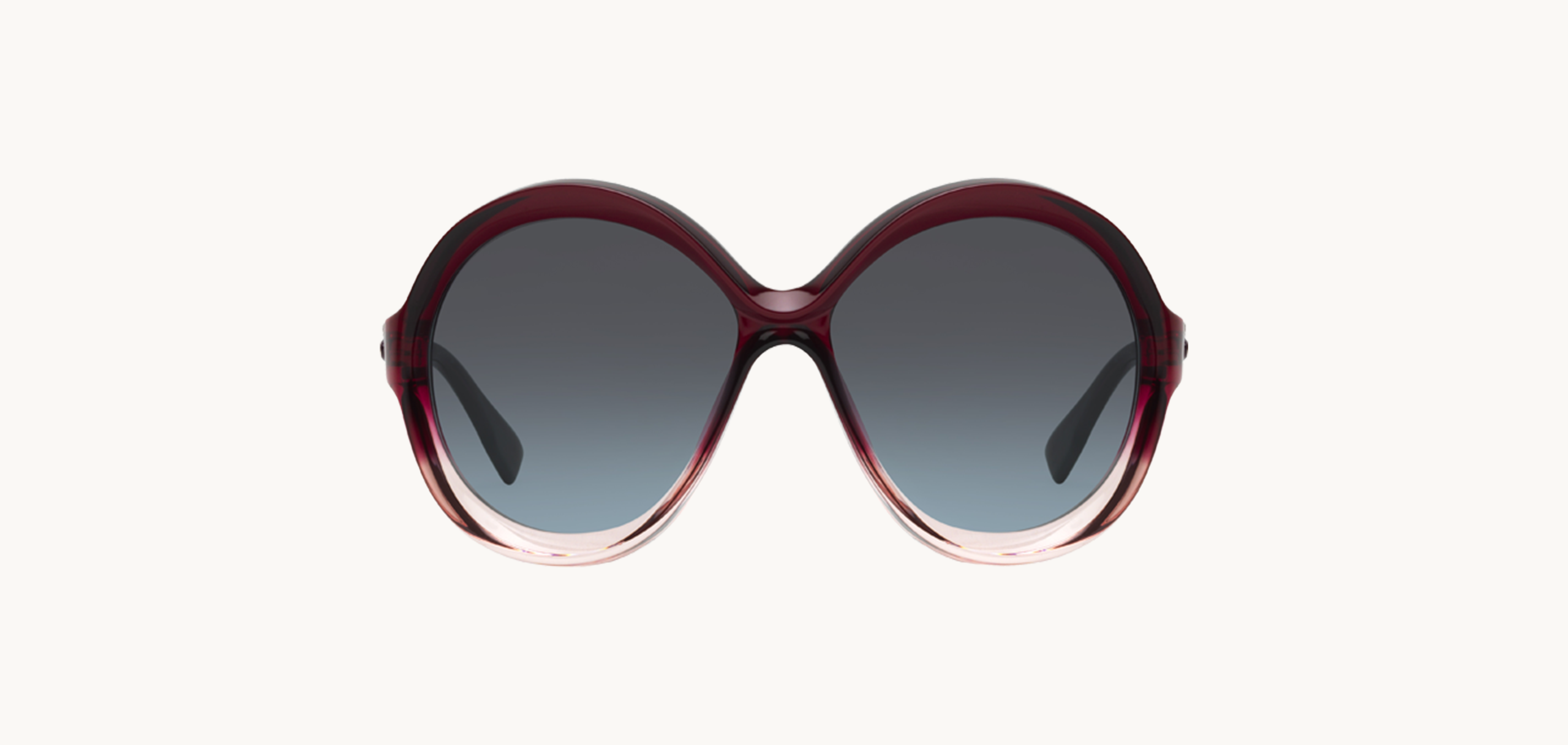 Lunettes de soleil Bianca - , Dior, Ronde , de couleur Rouge Transparent.