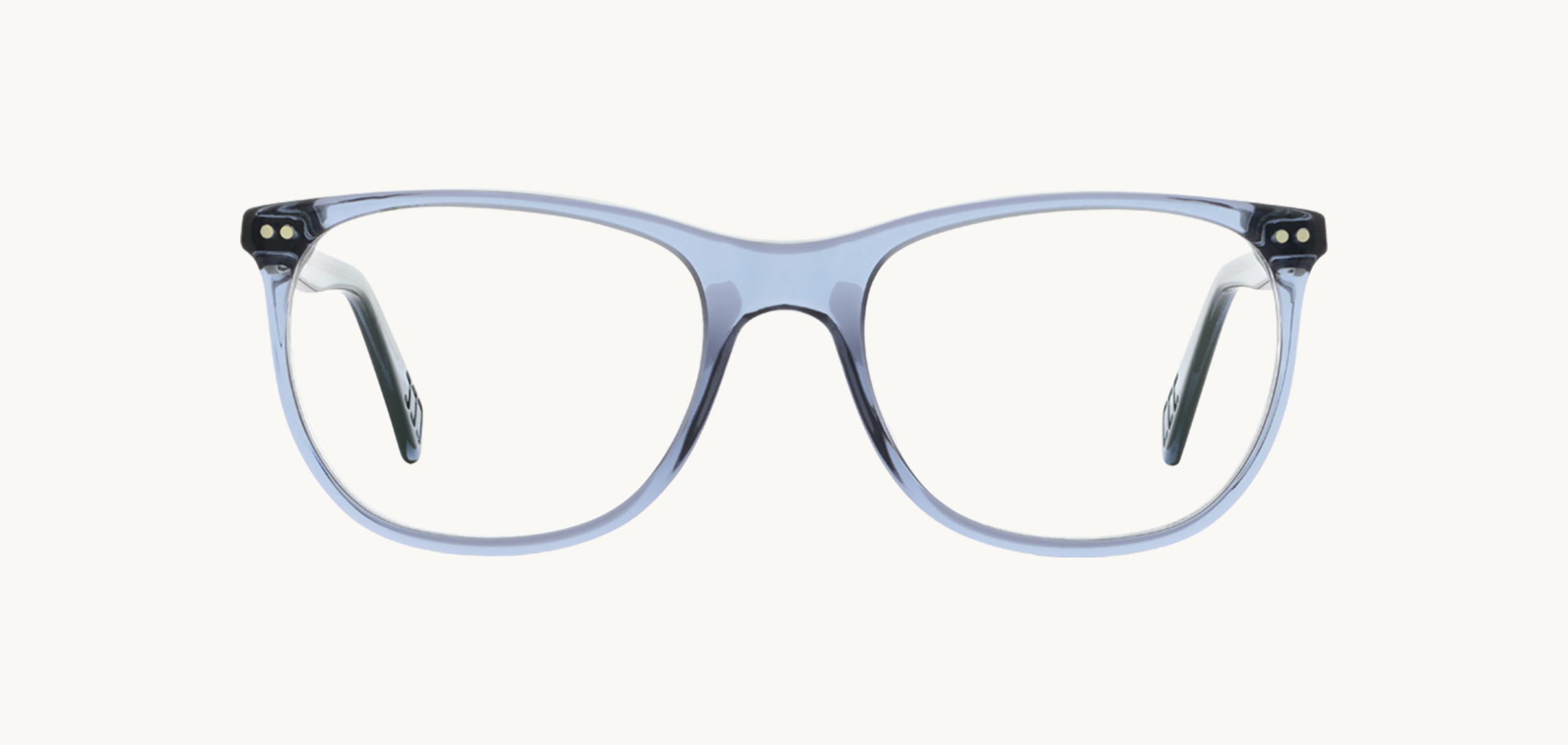 Lunettes de vue 450 - , Lunor, Ovale Rectangle, de couleur Transparent Bleu.