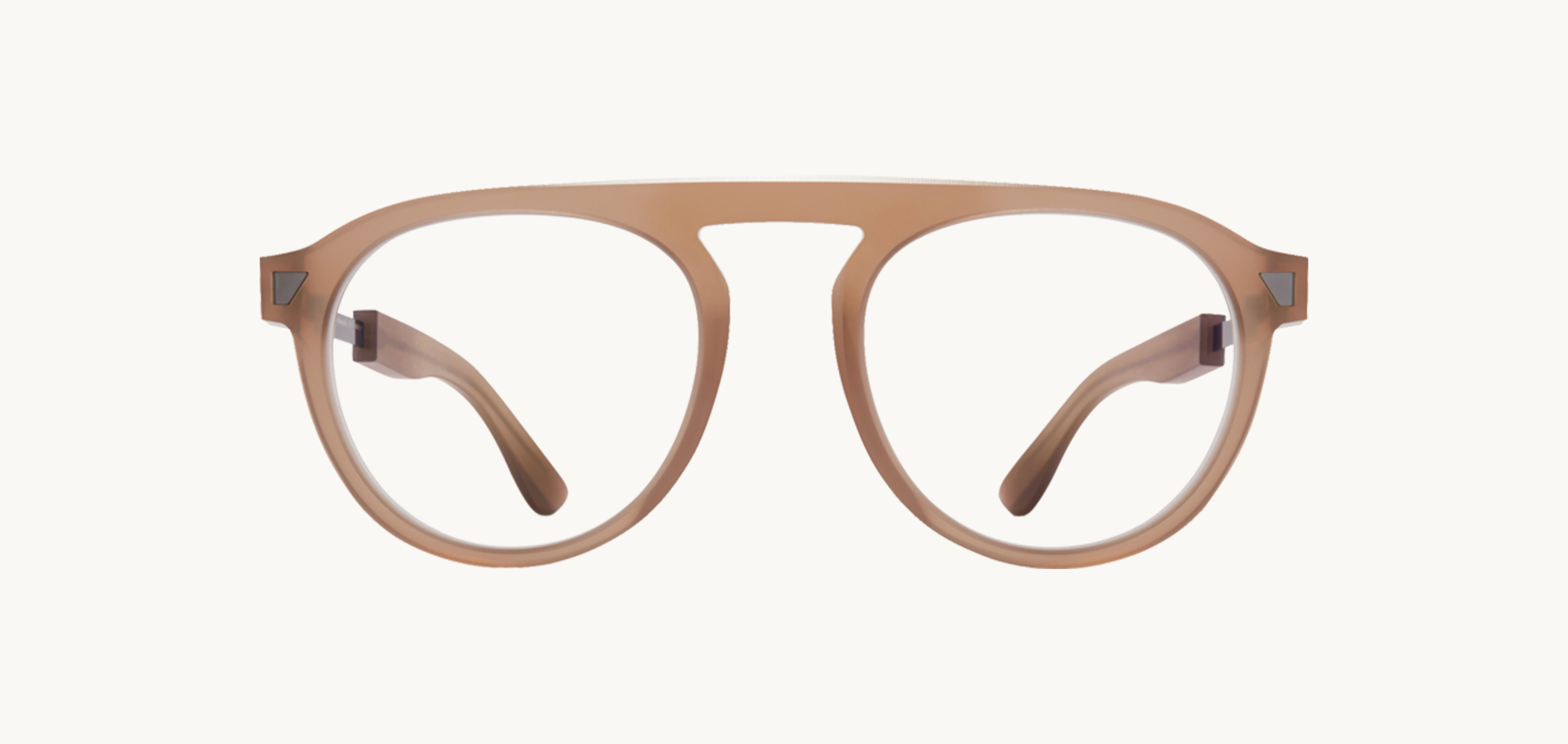 Lunettes de vue MMRAW016 - , Mykita, Pilote Ronde, de couleur Transparent Crème.